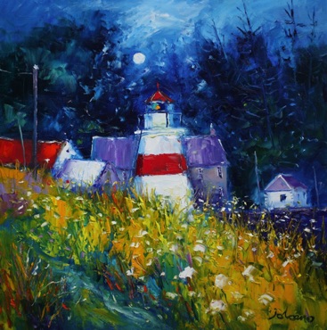 An autumnlight The Wee Lighthouse at Crinan 24x24